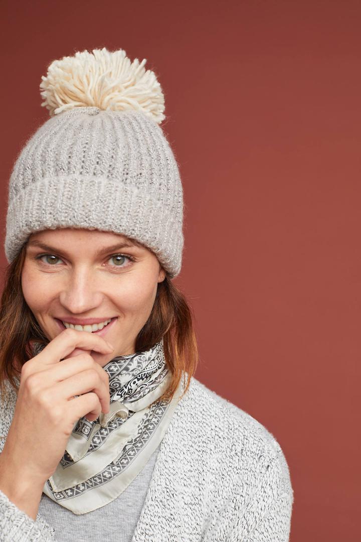 Anthropologie Snowflake Beanie
