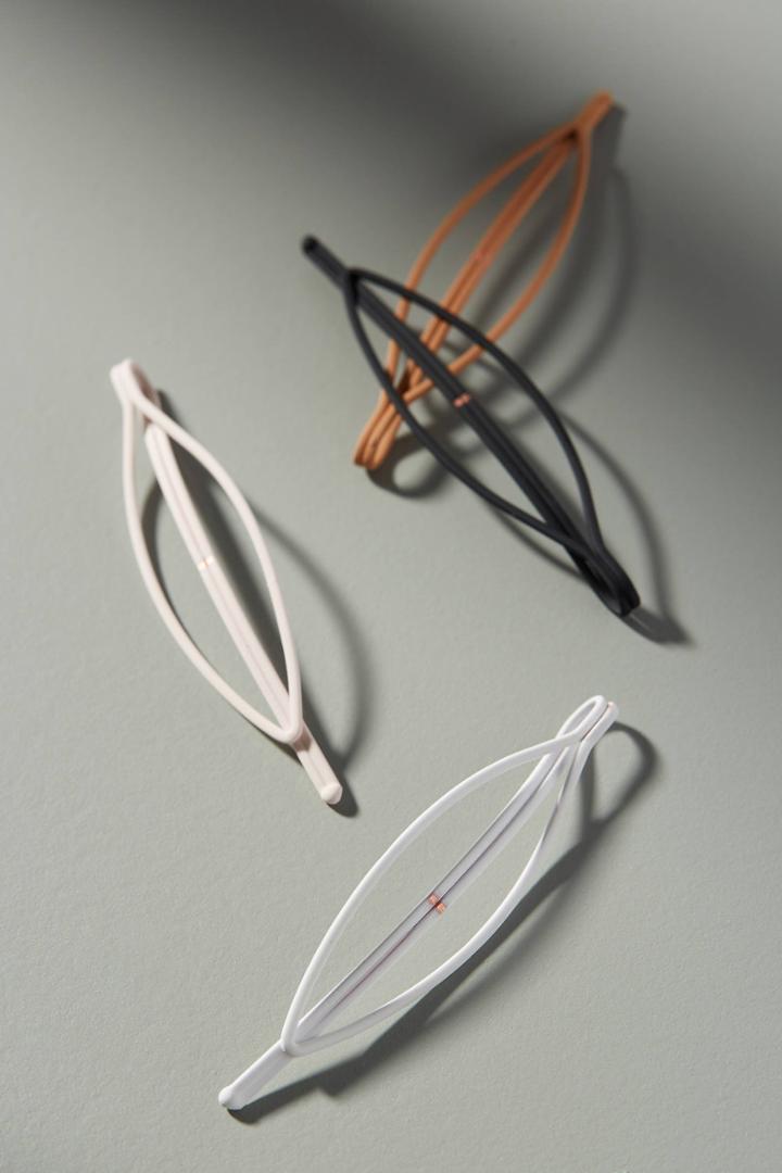 Anthropologie Lena Oval Hair Clip Set