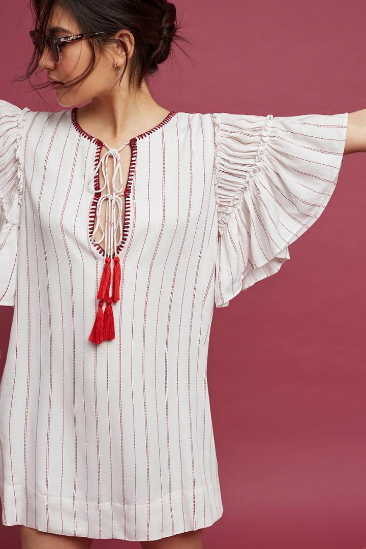 Moon River Ira Tasseled Mini Dress
