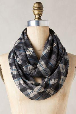 Anthropologie Tenby Plaid Infinity Scarf
