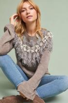 Anthropologie Fringed Isle Pullover
