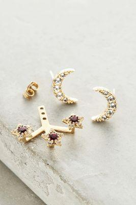 Elizabeth And James Cosmic Jacket Earrings Gold