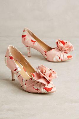 Vanessa Tao Papillon Heels Pink Apple