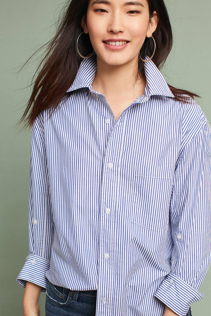 Anthropologie Citizens Of Humanity Kayla Striped Buttondown