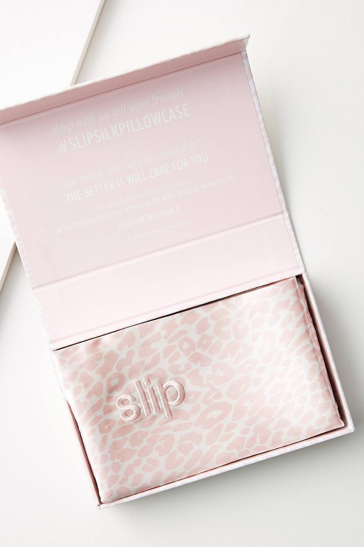 Slip Leopard Print Silk Pillowcase