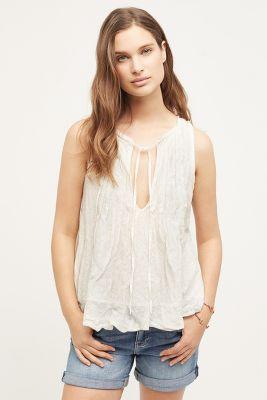 Meadow Rue Pleated Tie-neck Tank