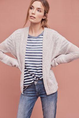 John + Jenn Jolette Cable-knit Cardigan