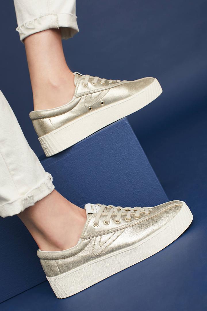 Tretorn Nylite Metallic Platform Sneakers