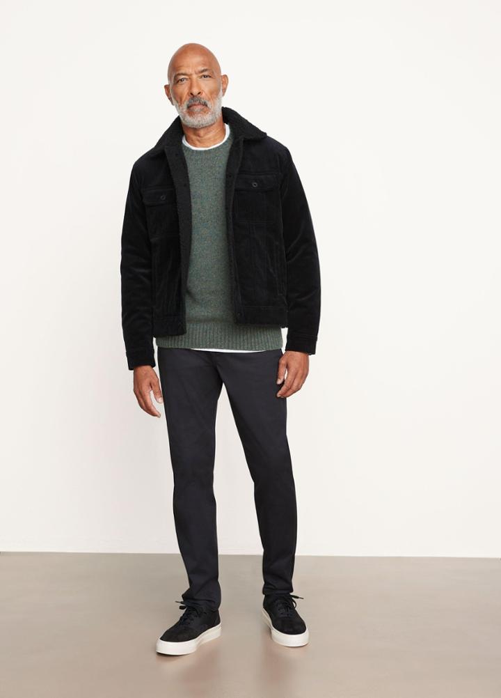 Vince Sherpa Lined Corduroy Trucker Jacket