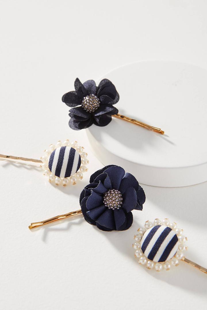 Anthropologie Blooming Bobby Pin Set