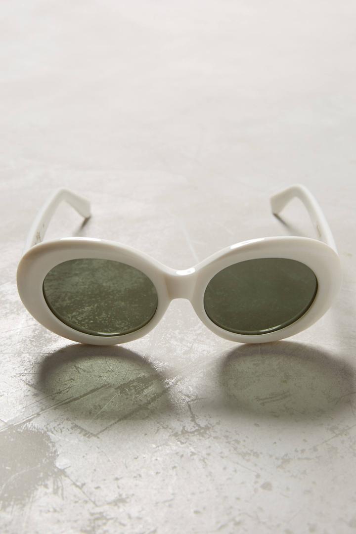 Raen White Cat-eye Sunglasses