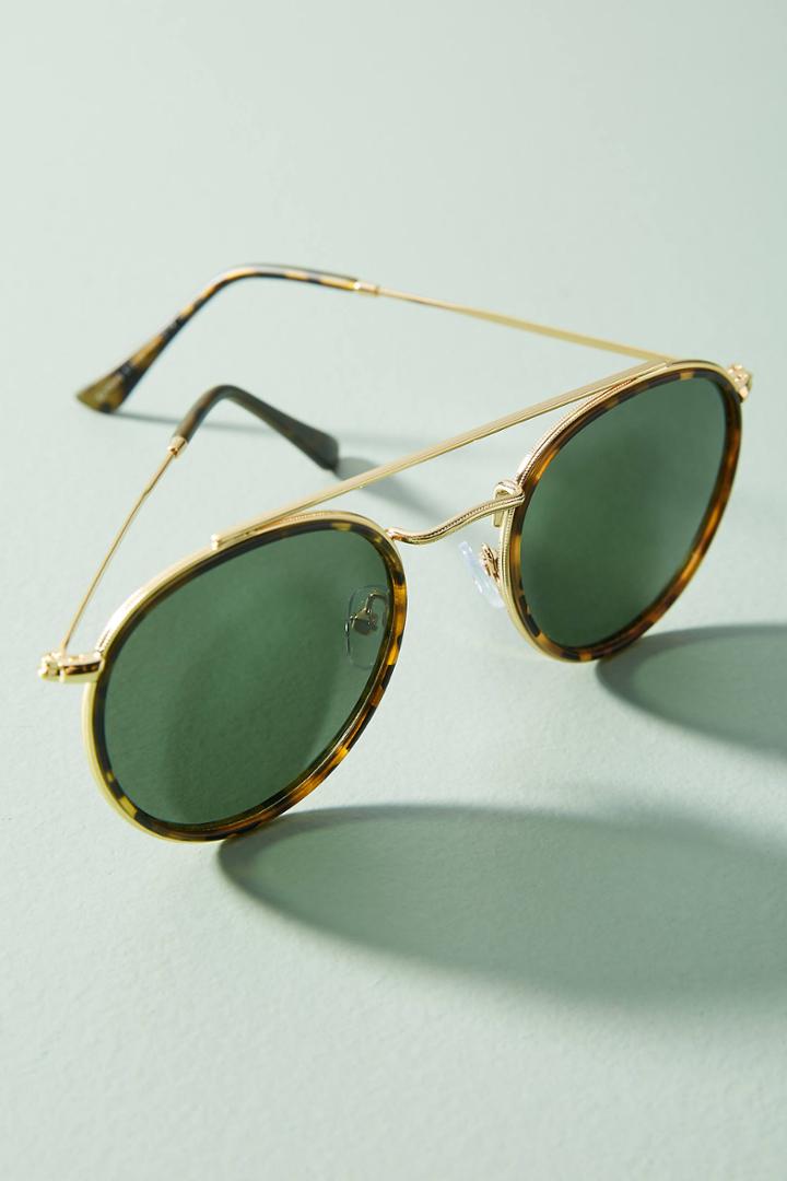Anthropologie Amica Tortoise Browbar Sunglasses