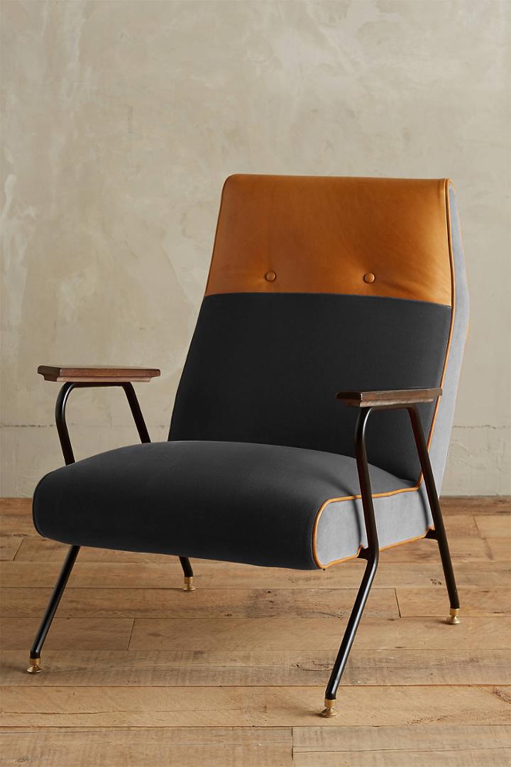 Anthropologie Velvet Quentin Chair