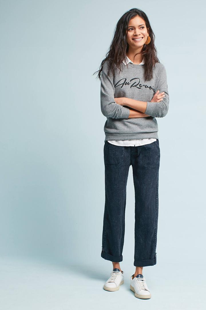 Anthropologie Overdyed Striped Joggers