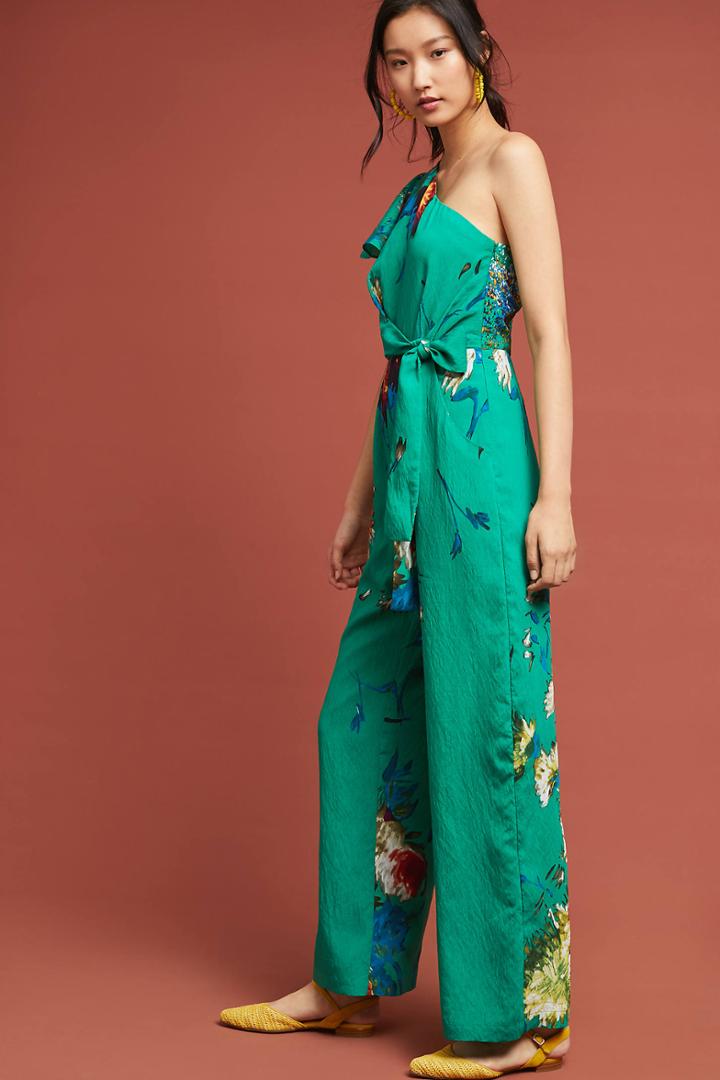 Eva Franco Garden One-shoulder Jumpsuit