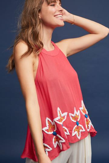 Piper By Townsen Elsa Embroidered Halter Top
