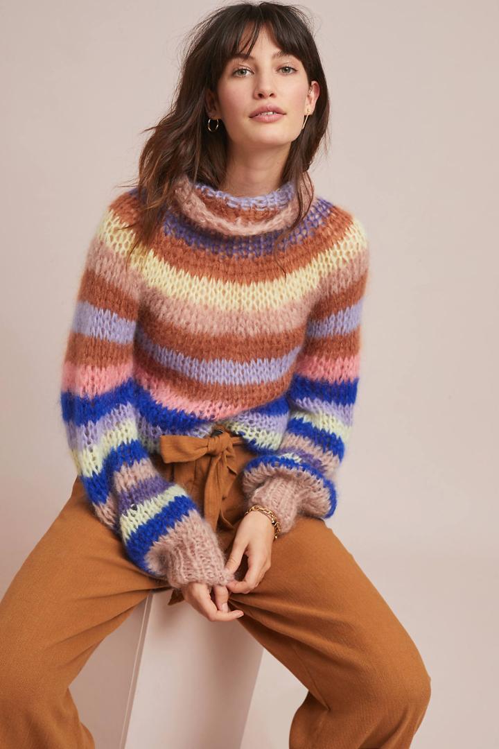 Maiami Lubeck Striped Turtleneck