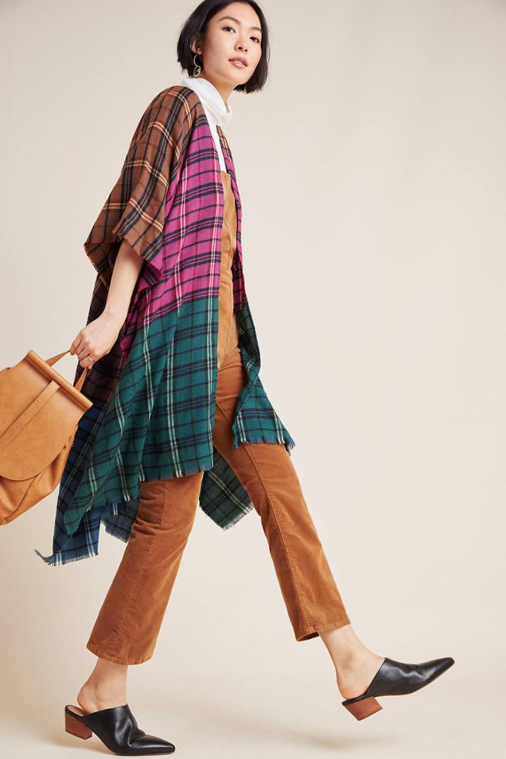 Anthropologie Tabitha Plaid Kimono