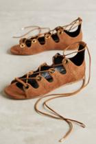 Lola Cruz Lace-up Suede Sandals