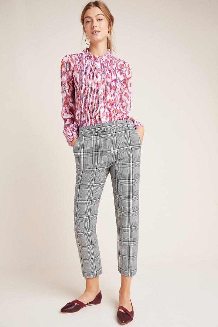 Velvet By Graham & Spencer Abigail Plaid Trousers