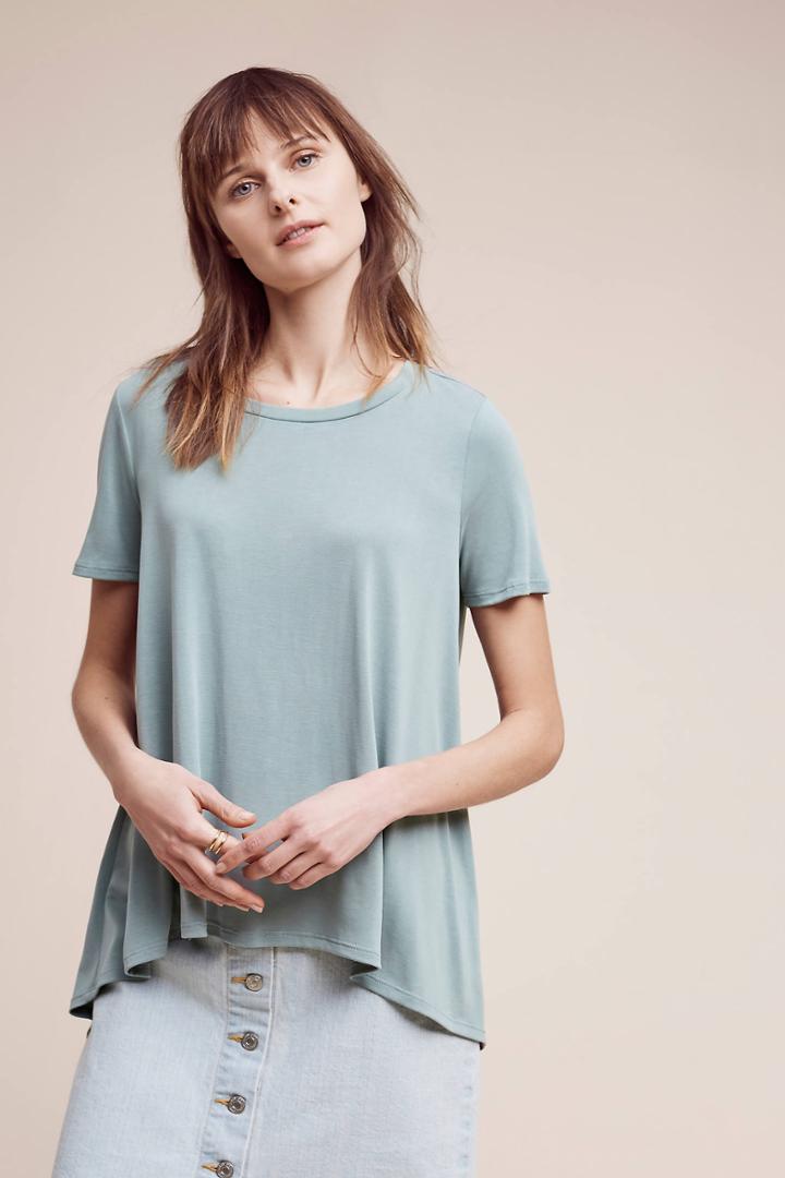 Ro & De Ruffle-back Crewneck Tee