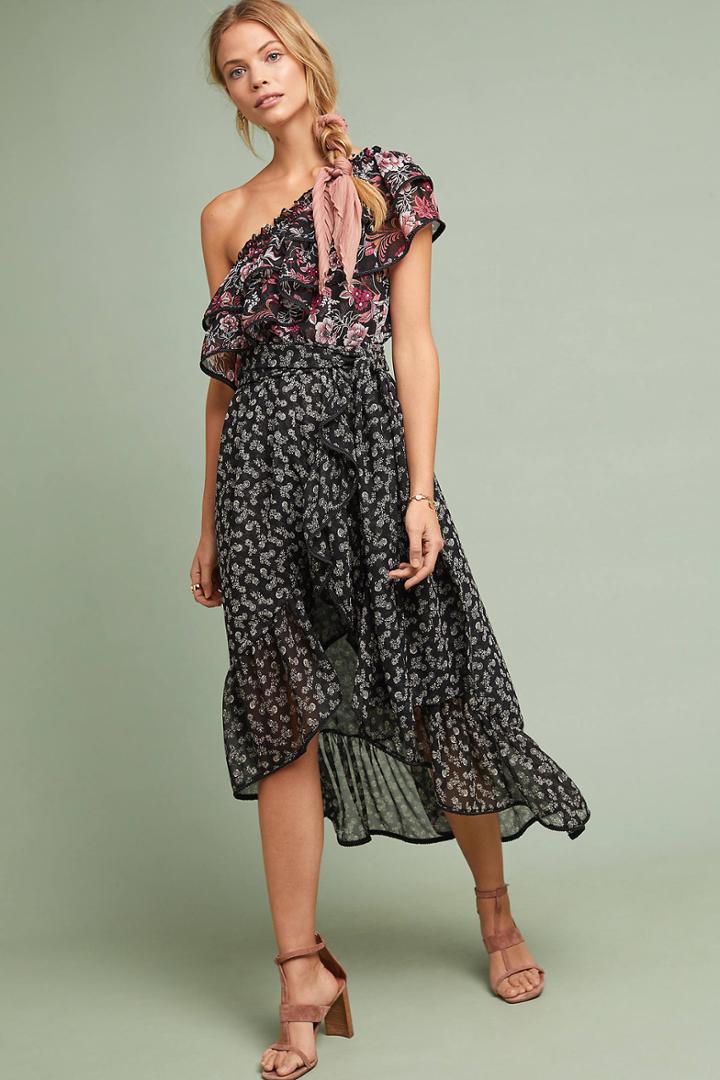 Misa Sandra One-shoulder Dress