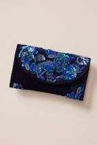 Anthropologie Last Dance Embroidered Velvet Clutch