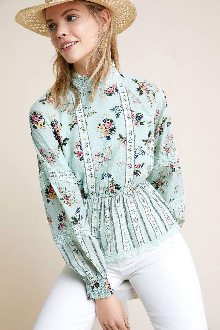 Hemant & Nandita Amour Floral Lace Blouse