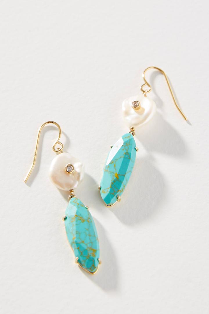 Anthropologie Marnie Pearl Drop Earrings