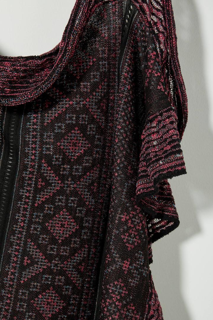 Anthropologie Mia Ruffled Metallic Scarf