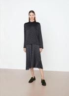 Vince Sun Dot Mock Neck Blouse