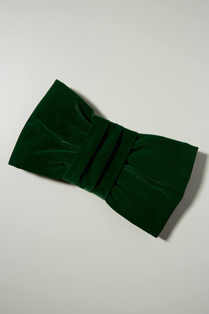 Anthropologie Velvet Bow Clutch