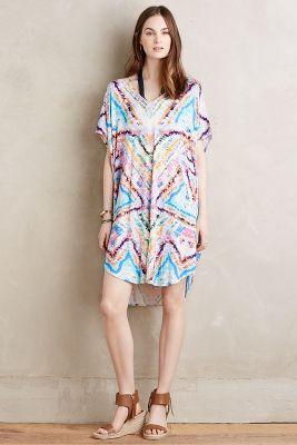 Mara Hoffman Santa Clarita Caftan Pink Xs/s Swimwear