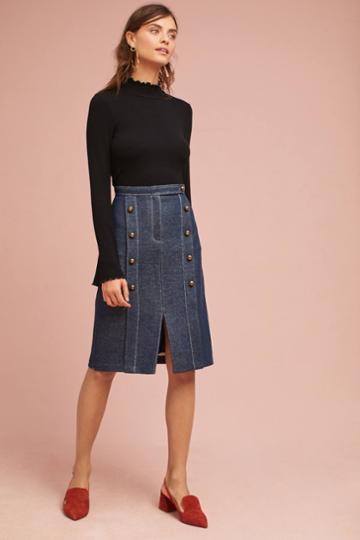 Tracy Reese Brass Button Skirt