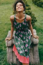 Anthropologie Ob Sls Pop Flrl Pleat W/