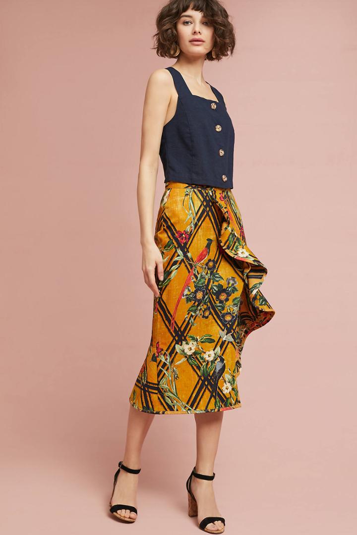 Patbo Sunflower Ruffled Skirt