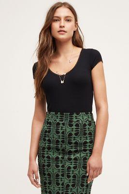 Eloise Laced Cap Sleeve Tee