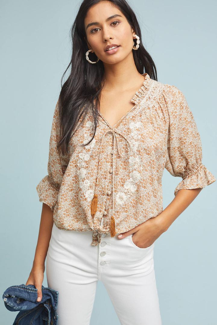 Kinga Csilla Emily Embroidered Blouse