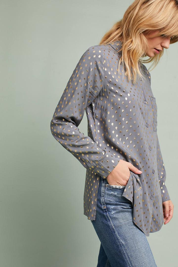 Solitaire Rene Foiled Buttondown
