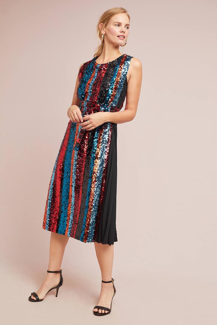 Beatrice B Sequin Rainbow Shift Dress