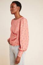 Rebecca Taylor Puff-sleeved Silk Blouse