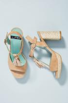 Lab Tasseled T-strap Heeled Sandals