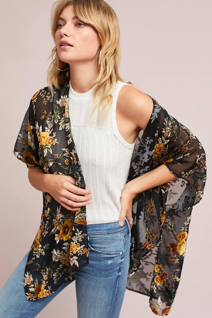 Anthropologie Paloma Floral Kimono