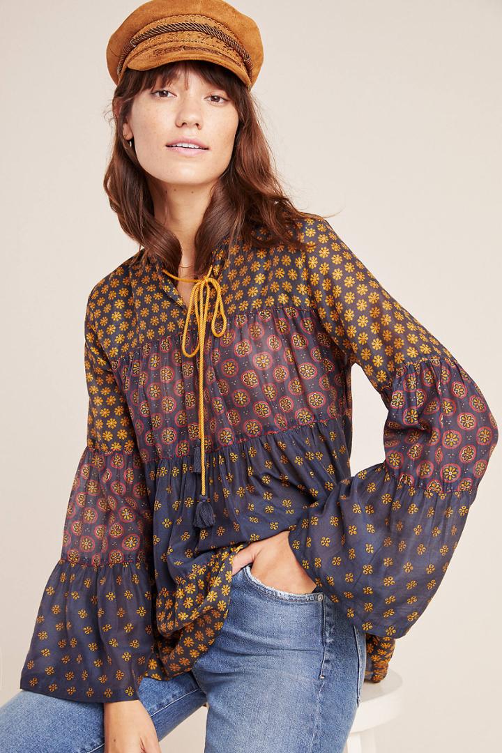 Payal Pratap Rael Tiered Peasant Blouse