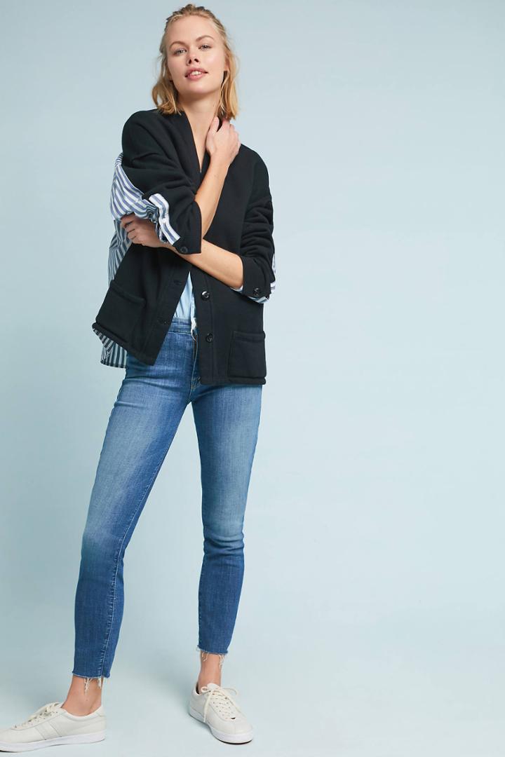 Mother The Looker Mid-rise Cropped Skinny Jeans