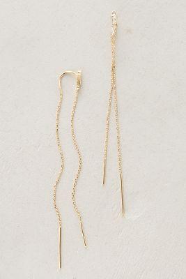 Anthropologie Threaded Duster Earrings
