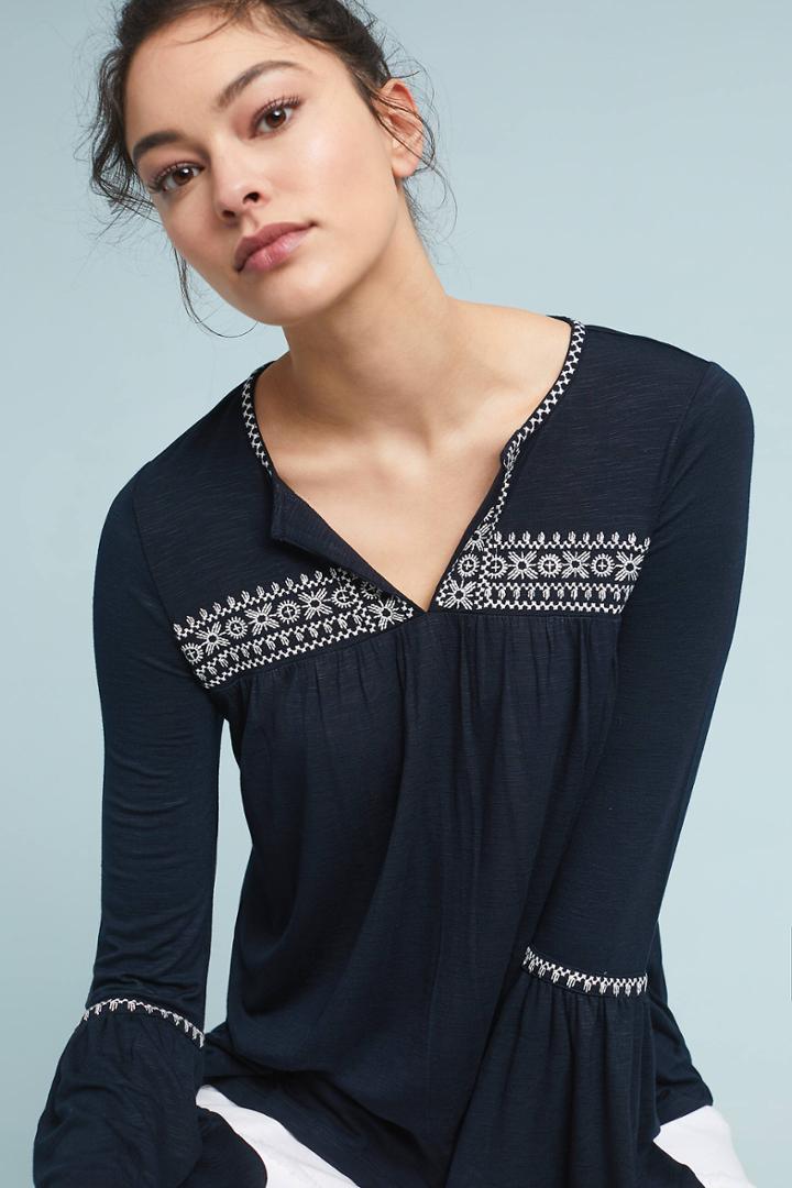 Meadow Rue Casablanca Embroidered Top