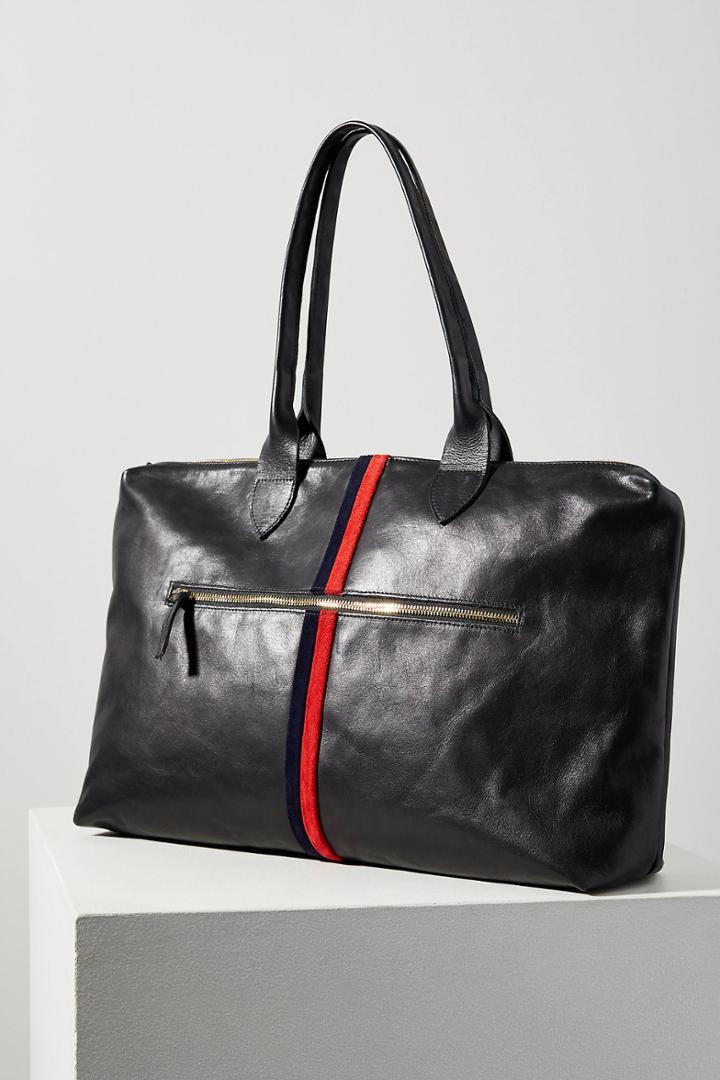 Clare V. Racer Zip-top Tote Bag