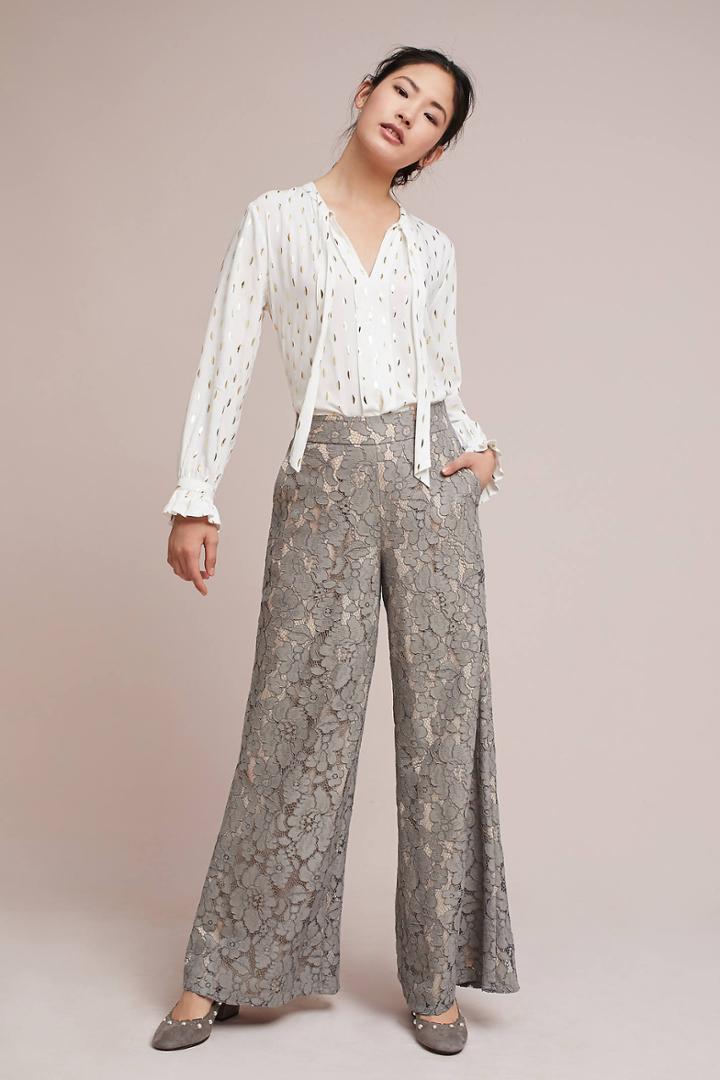 Featherbone Laced Wide-legs