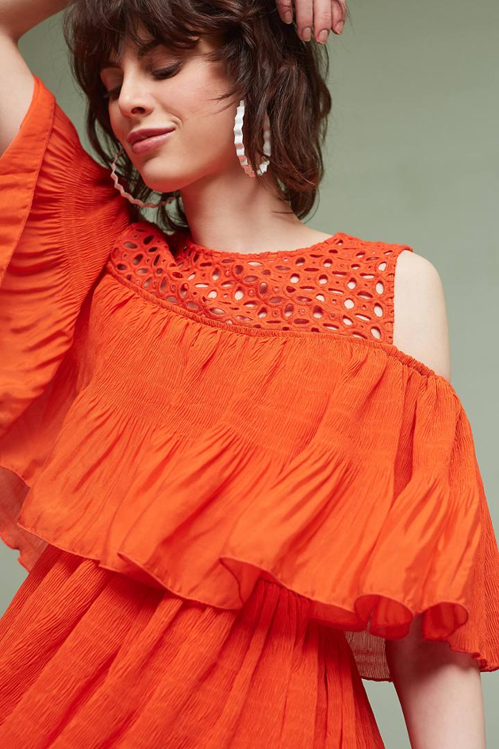Eva Franco Fiesta Open-shoulder Mini Dress